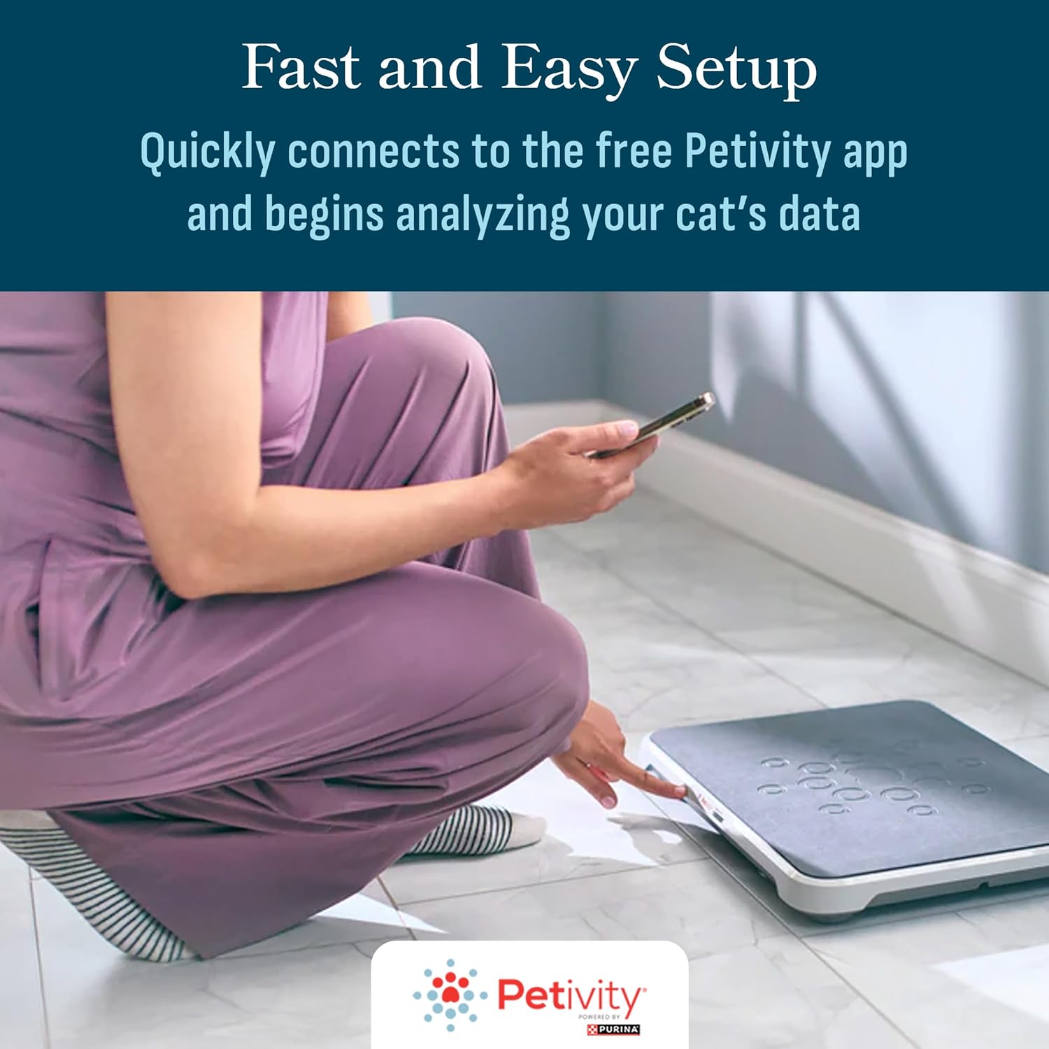 Purina Petivity Smart Litter Box Monitor Cat Weight Scale & Health Tracker - Monitor Litter Habits, Track Weight