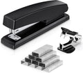 Stapler, 25 Sheet Capacity, 1000 Staples & Staple Remover, Black