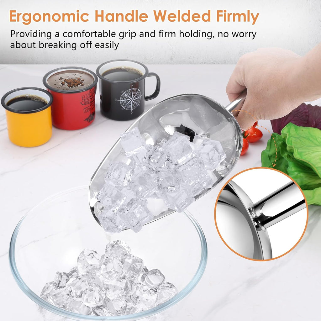 Ice Scoop, 24oz Stainless Steel Big Large Food Scoop