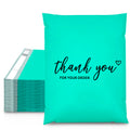 Thank You Poly Mailers 10x13 Inch, 100 PCS, Teal