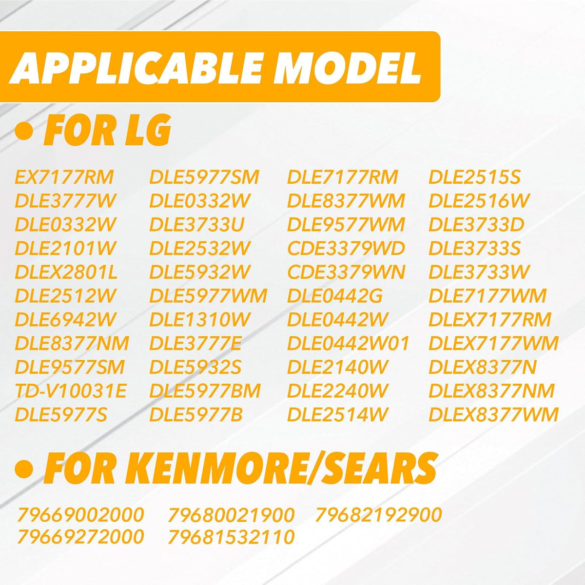 5301EL1001A 5301EL1001H Dryer Heating Element Assembly 5301EL1001J for LG DLEX7177RM, DLE3777W, DLEX5101W, DLE0332W, DLE2101W, DLE1310W for Kenmore Sears 79669002000, 79669272000, 79680021900