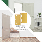 Handicap Brass Expandable Door Hinges - Offset Hinges for Doors - 3 Pack