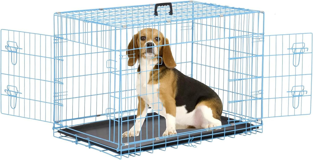 36 inch Dog Crates for Medium Dogs Folding Metal Wire Dog Cage Kennel, Indoor Outdoor Dog Crate Kennels with