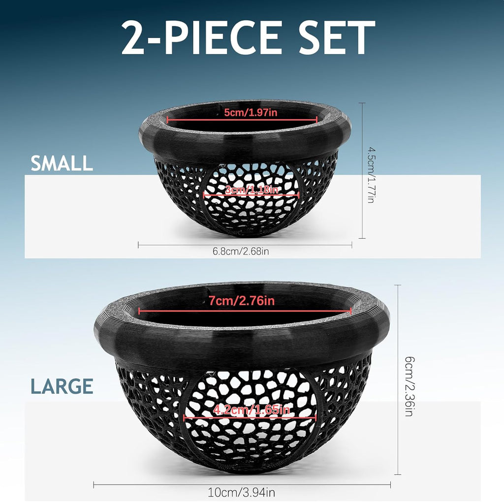 2Pcs Floating Betta Hammock & Shrimp Shelter, Beta Hide Cave and Resting Spot, Fish Feeding Rings, Safe Aquarium