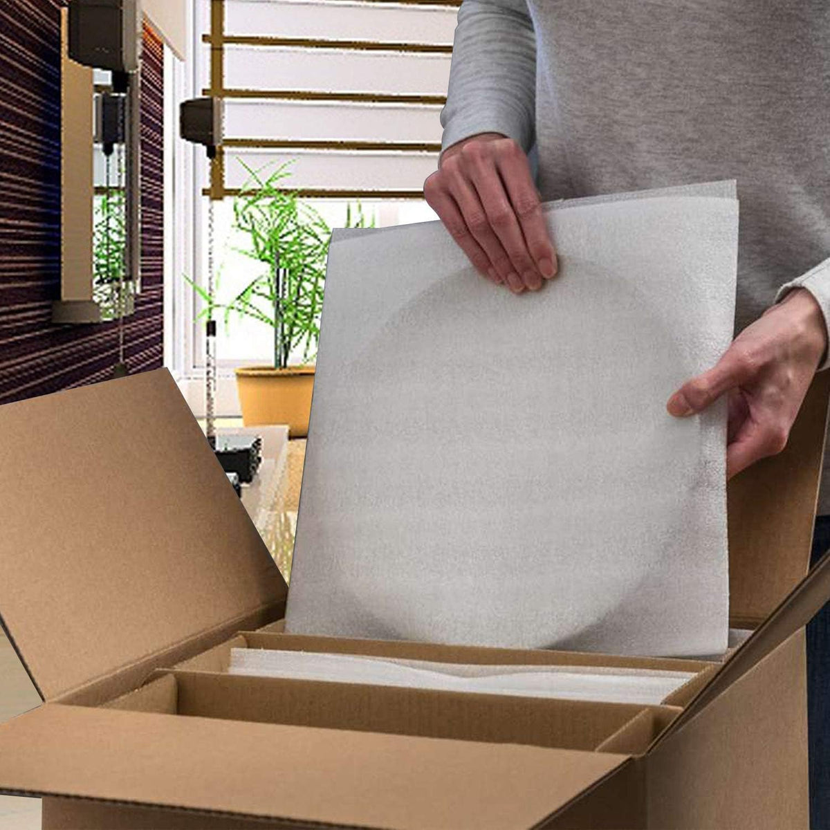Foam Wrap Cushion Foam,100 Pack Foam Wrap Cushioning Packing Supplies for Moving, Packing, Transportation and