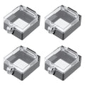 Antrader Push Button Switch Cover for 30mm PC Desktop,Square,4Pcs