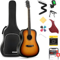 Acoustic Guitar for Beginner Adult Full Size Dreadnought Acustica Guitarra Bundle Kit with Free Online Lesson Bag