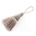 2Pcs Colorful Tassel Key Tassels DIY Accessories(Khaki)