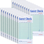 Guest Check Pads for Servers (Green-20 pads), 50 Sheets/Pad
