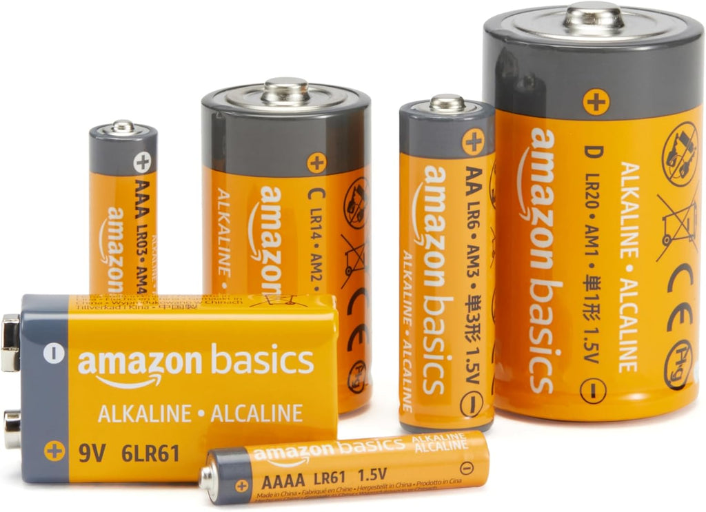 12-Pack AA Alkaline Batteries, 1.5 Volt, Long Lasting Power, 10-Year Shelf Life