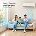 9000 BTU Mini Split Ac/Heating System, 110/115V 19 SEER2