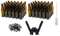 Beer Bottling Bundle with - 48 Bottles (2 Cases of 24) 12 Ounce Amber Beer Bottles - 150 Crown Caps - Twin Lever Hand