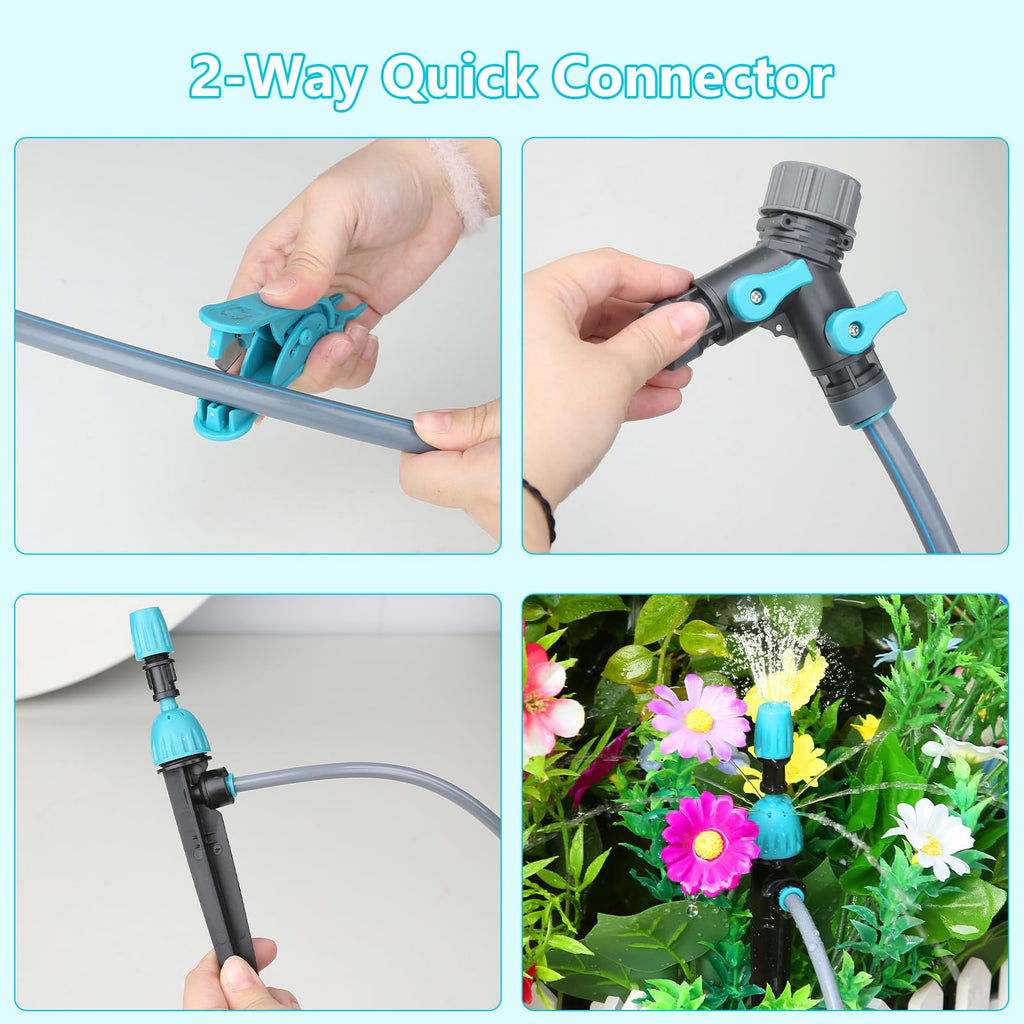 100FT Drip Irrigation System Kit with Water Timer for Garden
