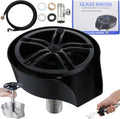 Glass Rinser and Cup Washer for Sink, 360° Rotating Spray Nozzle with Pull-Out Design, Bottle Cleaner - Tilted Base
