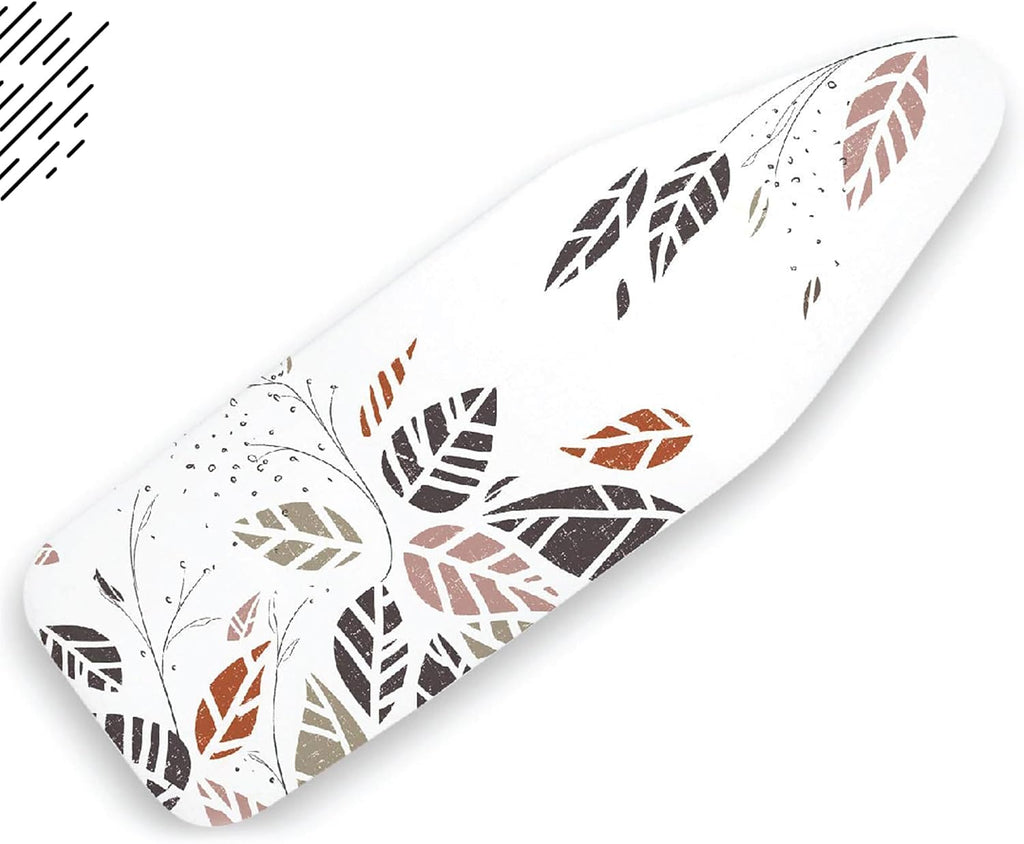 Ironing Board Cover and Pad, 4mm Felt 54"x15" | Autumn Leaf, Heat & Scorch Resistant | Elastic Bungee Cord & Toggle