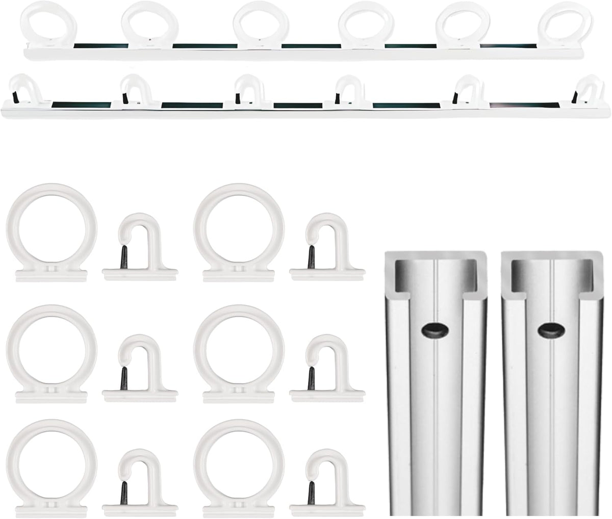 Fishing 1080 Trac-A-Rod Storage System, 2 ft, Silver/White | Customizable Rod Storage Solution - Holds up to 6 Rods