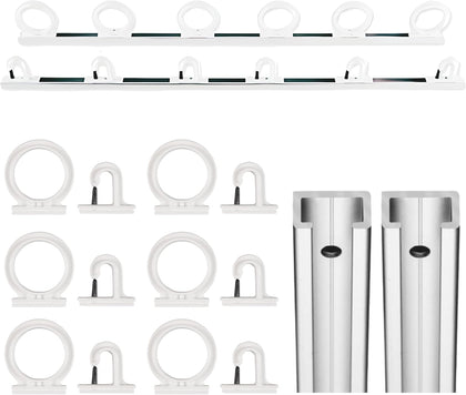 Fishing 1080 Trac-A-Rod Storage System, 2 ft, Silver/White | Customizable Rod Storage Solution - Holds up to 6 Rods