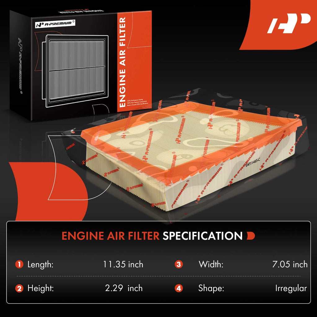 A-Premium 2-PC Engine Air Filter Compatible with Land Rover
