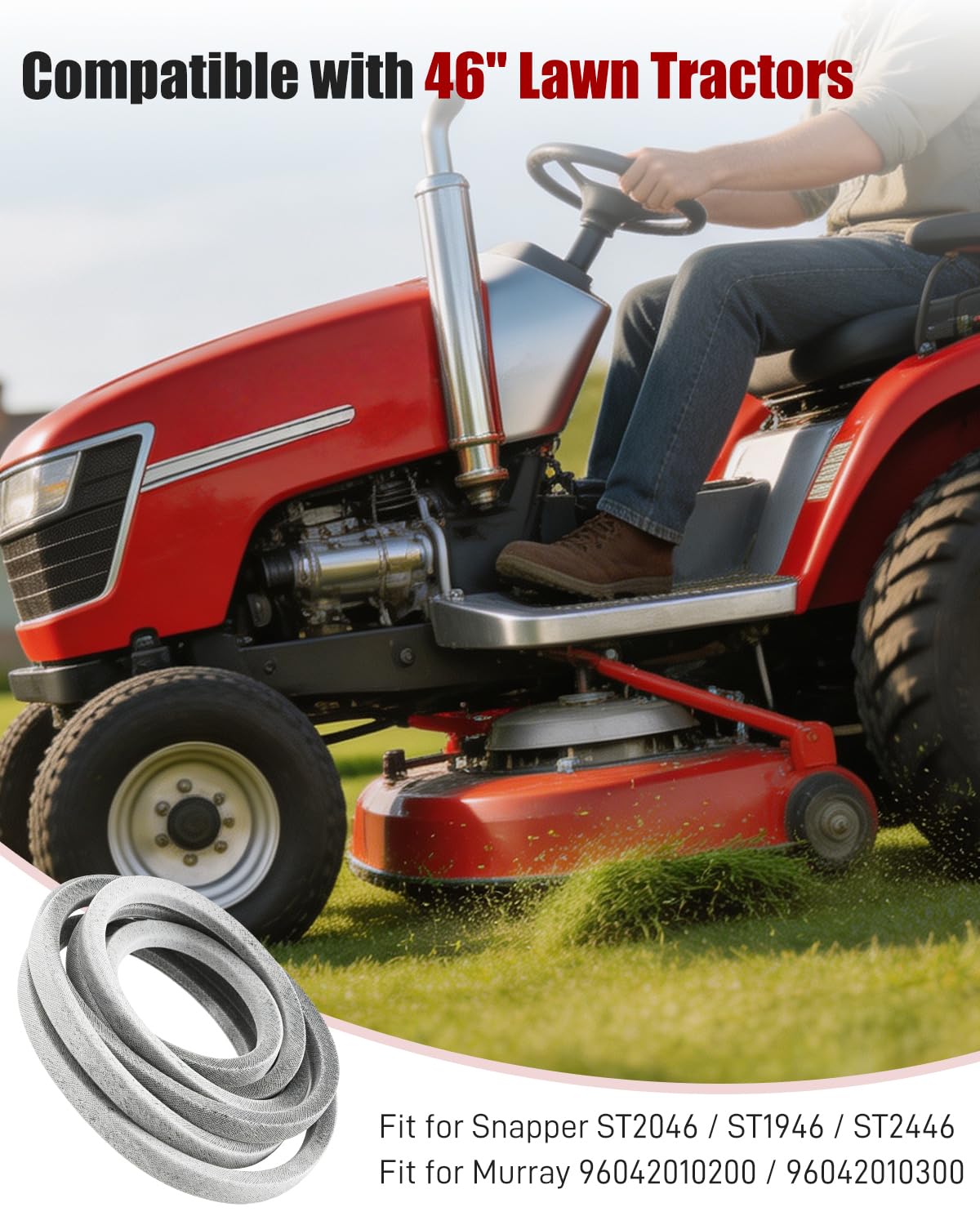 709795 704427 Lawn Mower Deck Belt Fit for Snapper 46" ST2046 ST1946 ST2446