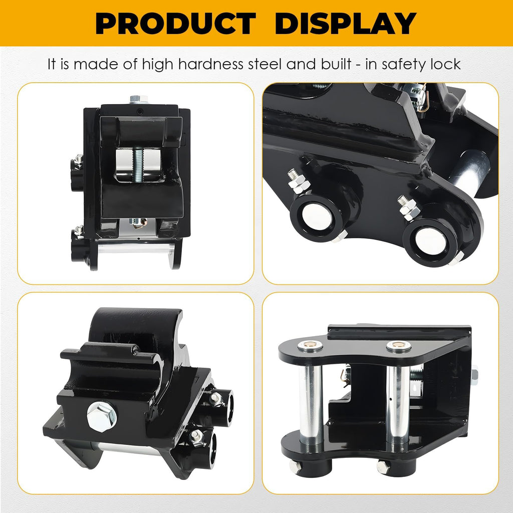 Agrovolcyn Mini Excavator Quick Hitch Coupler Compatible with 0.8-2.0 Ton