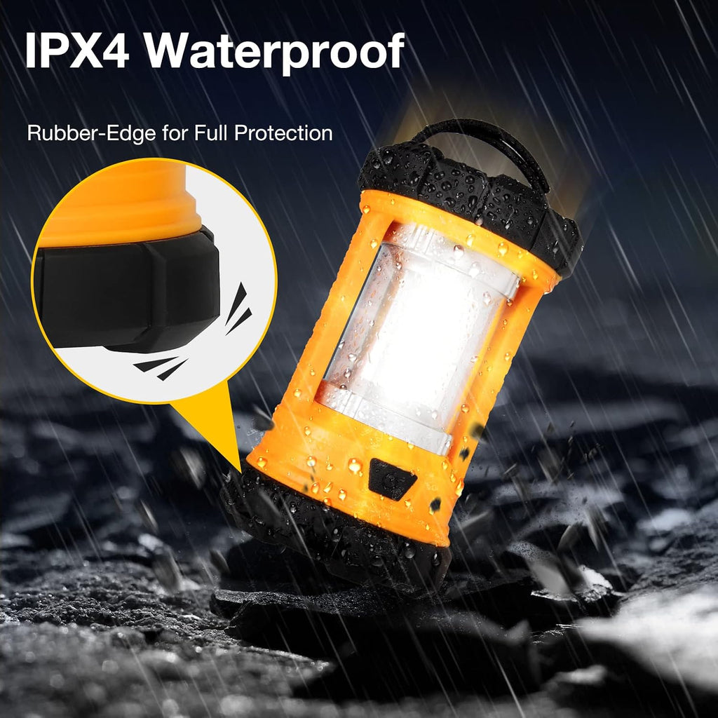 Camping Lantern, 3200LM Bright Camping Light, 4600mAh Rechargeable LED Lantern for Power Outages, 5 Light Modes