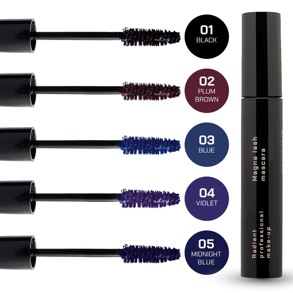 Radiant Professional Curl Lengthening Mascara, Cruelty Free, 03 Blue