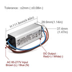 LED Driver 300mA Constant Current 60-120V IP67 Waterproof Aluminium
