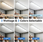 4FT LED Vapor Tight Lights, 60/50/40W 3/4/5000K Adjustable, 2Pack