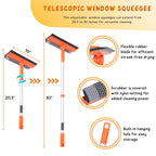 Window Squeegee for Home Glass, 20''-30'' Car Windshield Cleaner Tool