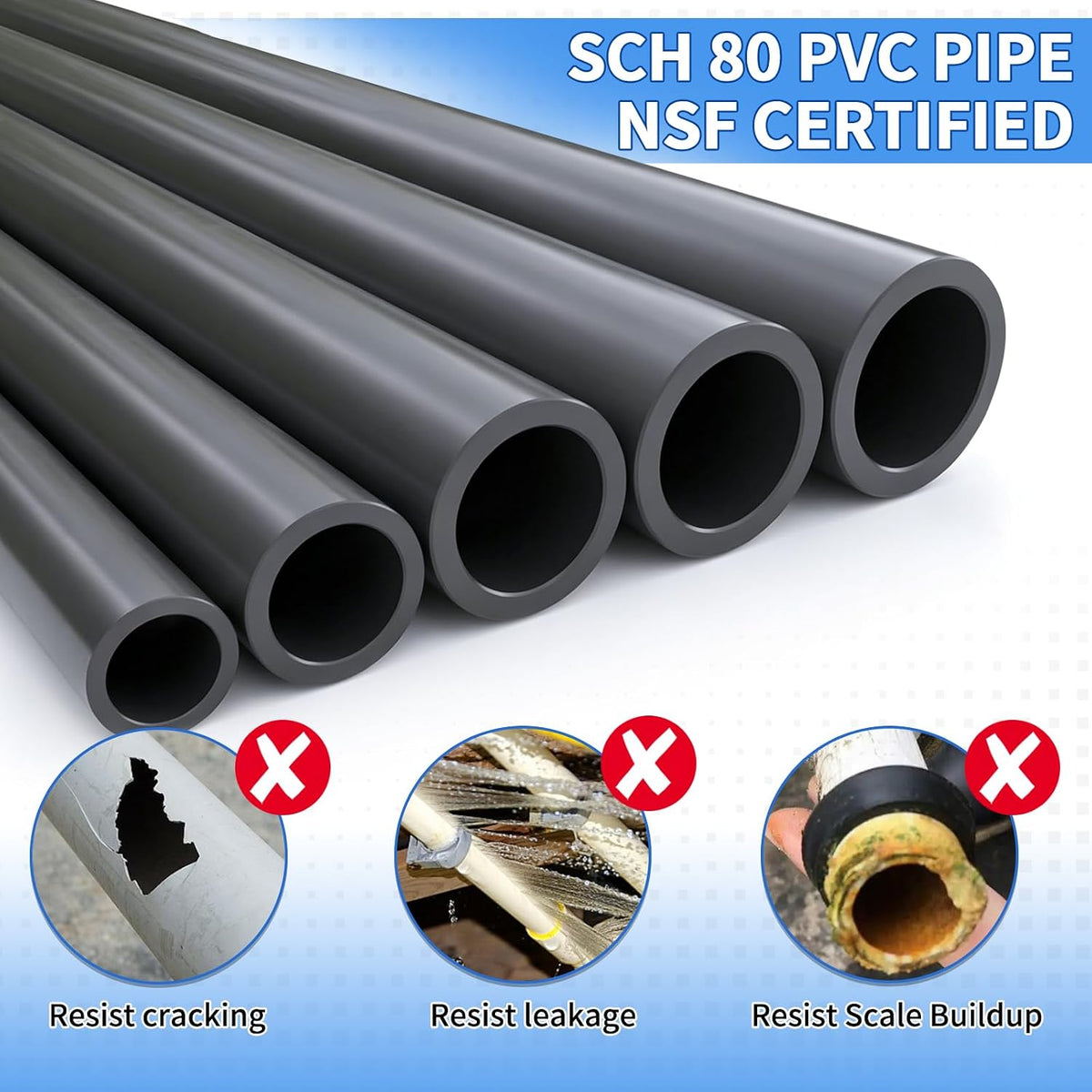 PVC True Union Check Valve, 1'' Slip Swing Full Port Utility Valve for Backflow Prevention