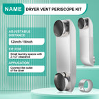 OEM Adjustable Periscope Dryer Vent,12-19in Stainless Steel Telescoping Kit