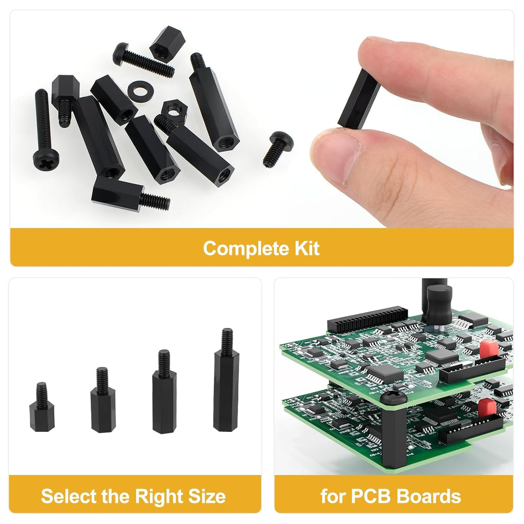 Exqutoo 620Pcs M3 Male Female Hex Standoffs Screws Assortment Kit