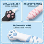 3PCS Cat Paw Box Cutter, Cute Box Cutter for Package Opening and Craft Projects, Retractable Cat Claw Box Cutter, Available in Pink Blue Black Colors