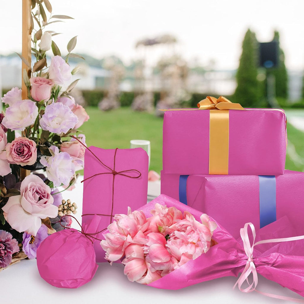 120 Sheets 14 x 20 Inch Hot Pink Tissue Paper for Gift Bag Wrapping
