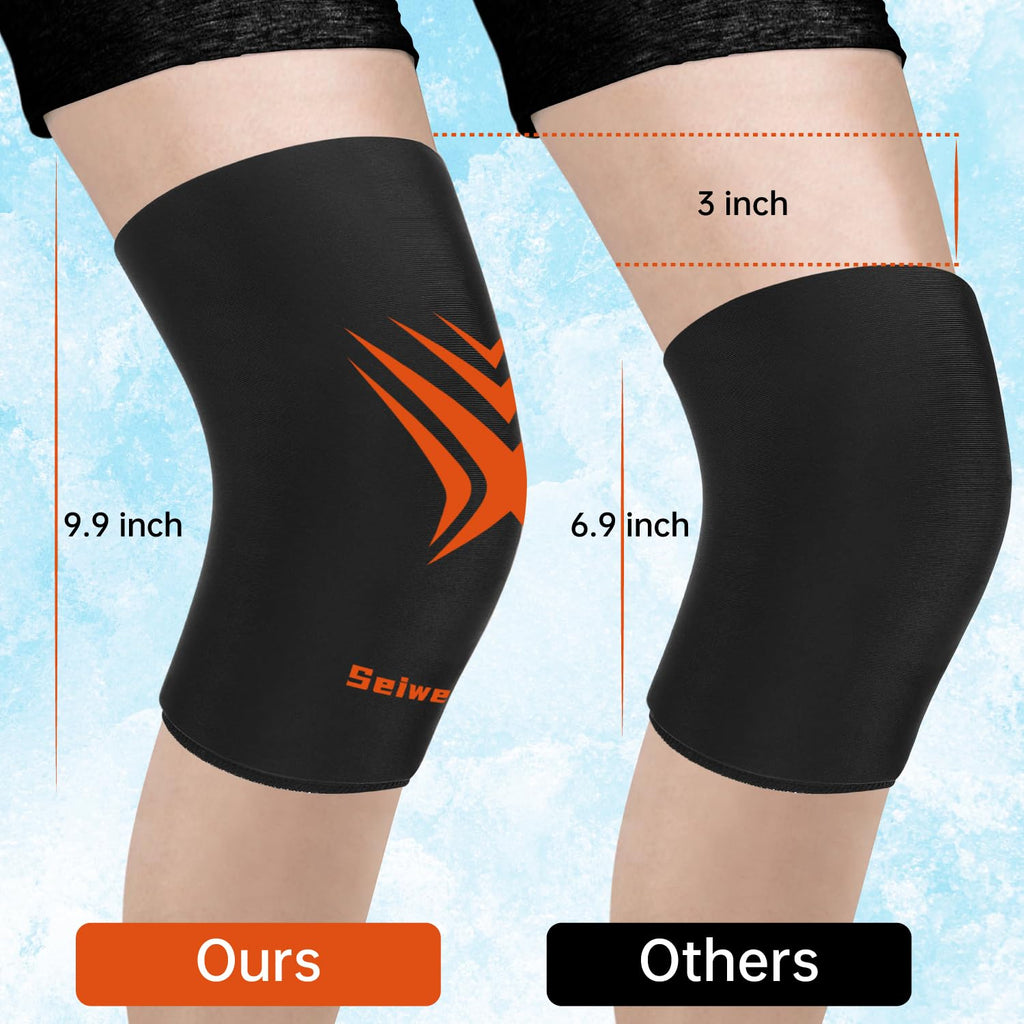 Extended Leg Knee Ice Pack Wrap Ice Sleeve for Knees Injuries Reusable Soft