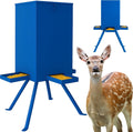 85lbs Deer Feeder,Weatherproof Deer Feeders with 4 Feeding Tray and 4-Leg Stand,Heavy Duty Metal Gravity Feeder for