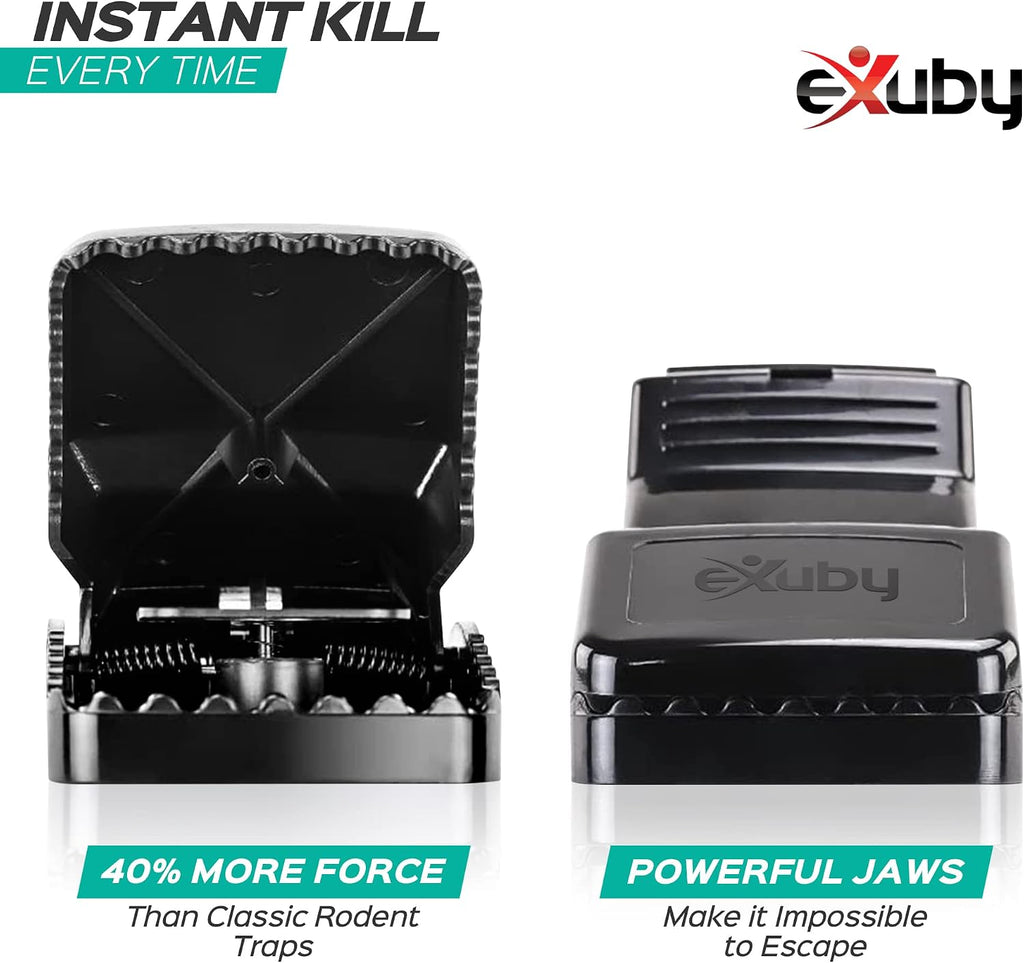 Large Powerful Rat Traps - Kills Instantly with Powerful Steel Spring - Setup in Seconds - Wash & Reuse Over & Over