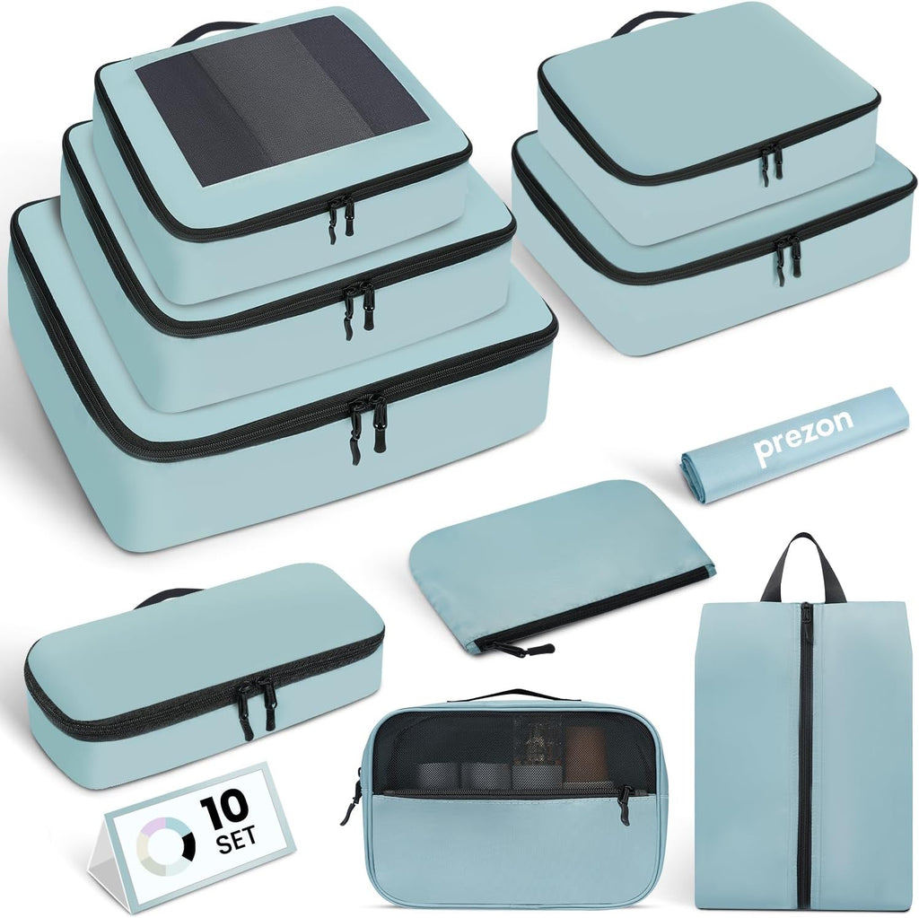 Mesh Packing Cubes for Travel, Durable Luggage Organizer with Sturdy Material and Double Zippers, Comprehensive Set