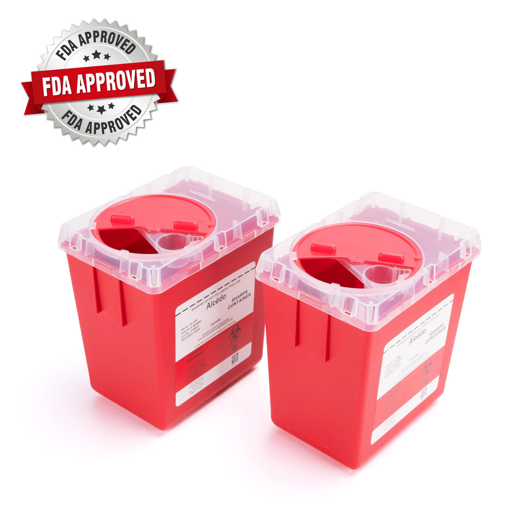 2 Quart Sharps Container (5-Pack) for Needle & Syringe Disposal