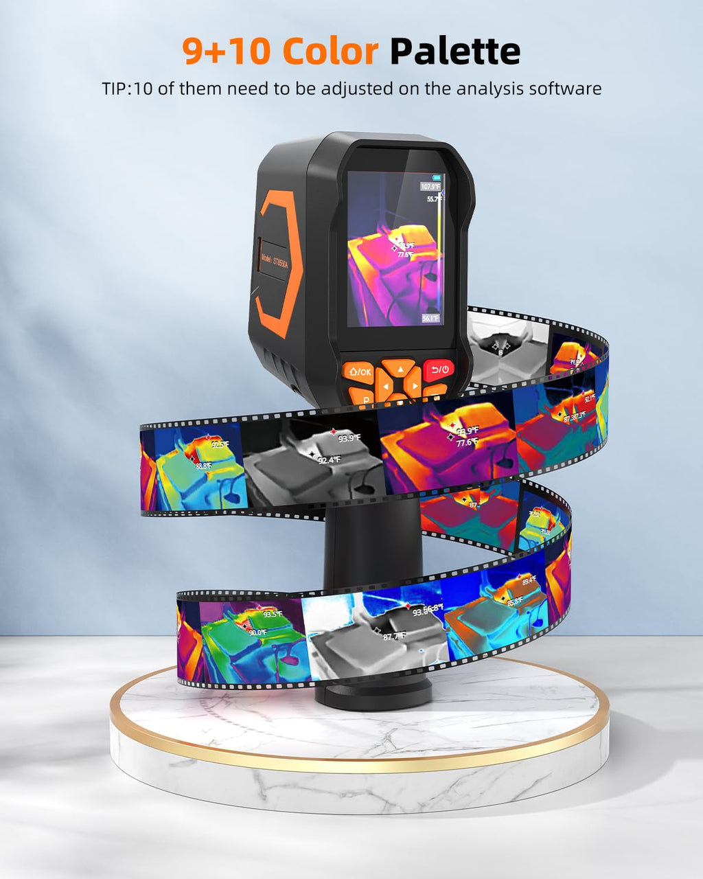Infrared Thermal Camera, Thermal Imaging Camera with Laser Pointer, 256*192 TISR Resolution IR Camera with 320*240