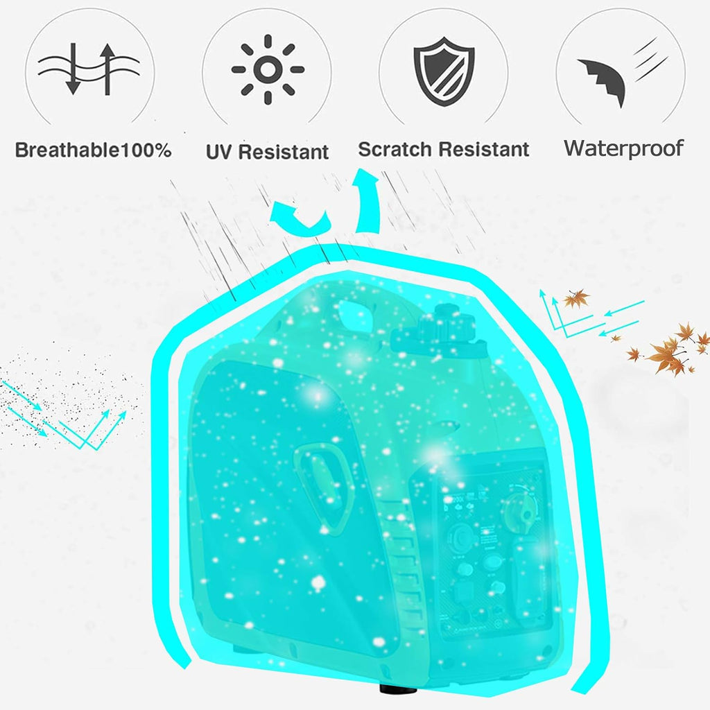 Waterproof Generator Cover Inverter Generator Storage Cover for Most Universal Generator 1000-2500 Watt (L24.5" x