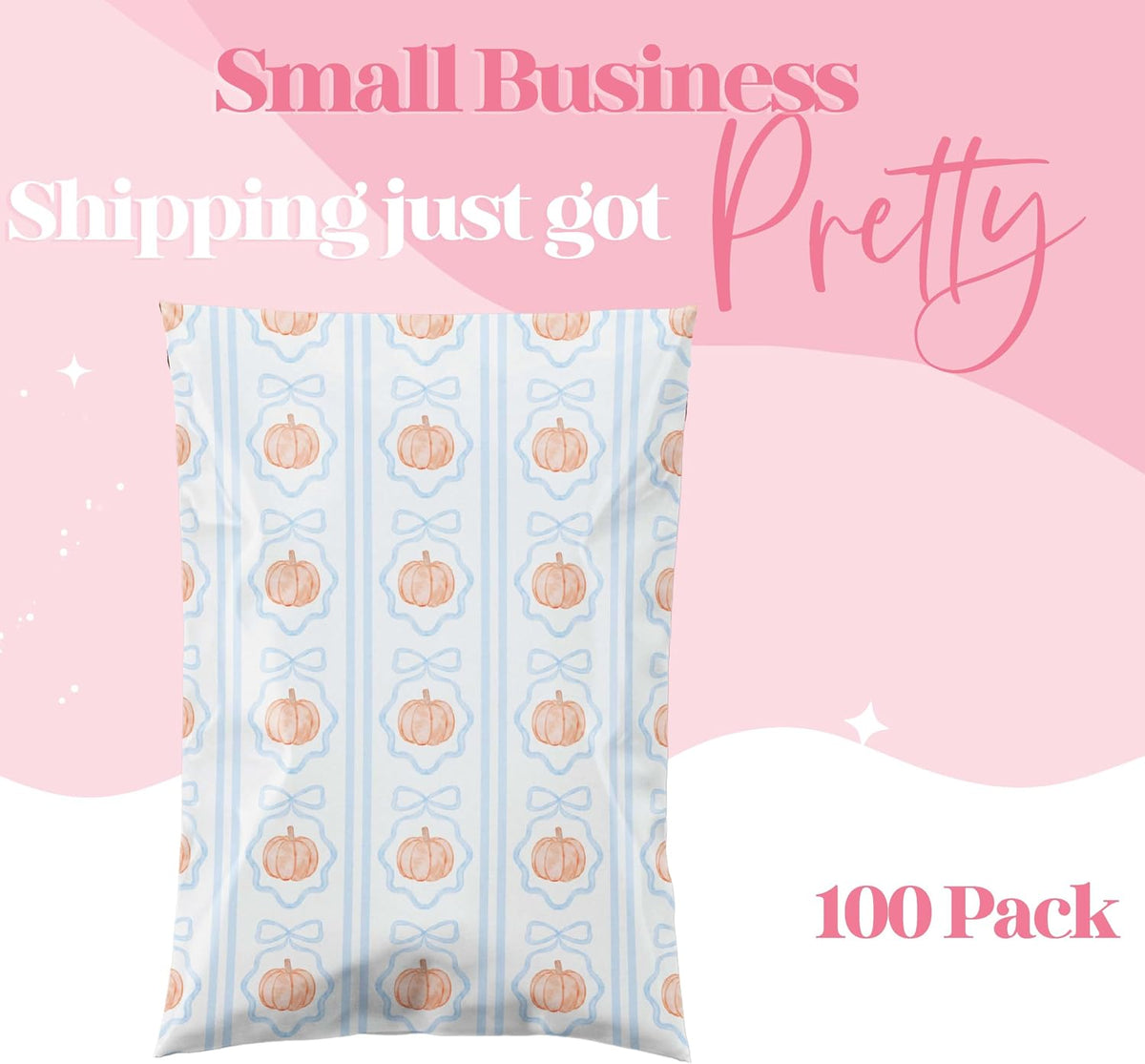 Poly Mailers 14.5x19, Blue Pumpkin, 100 Pack