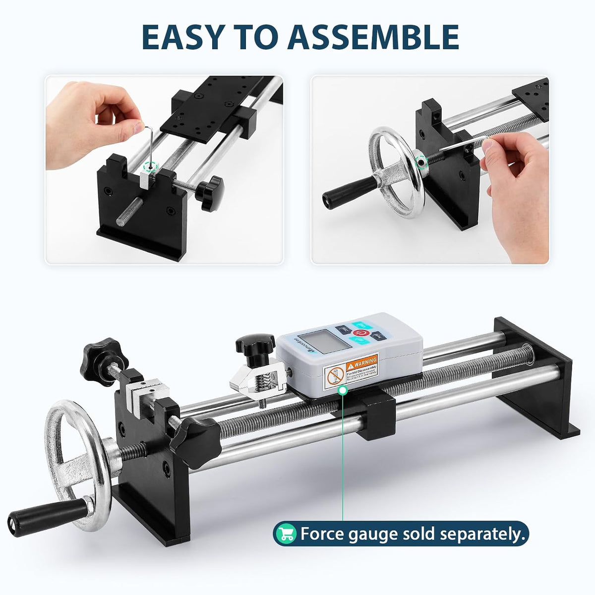 Manual Force Gauge Test Stand Hand Wheel Operated 9.8’’ Stroke