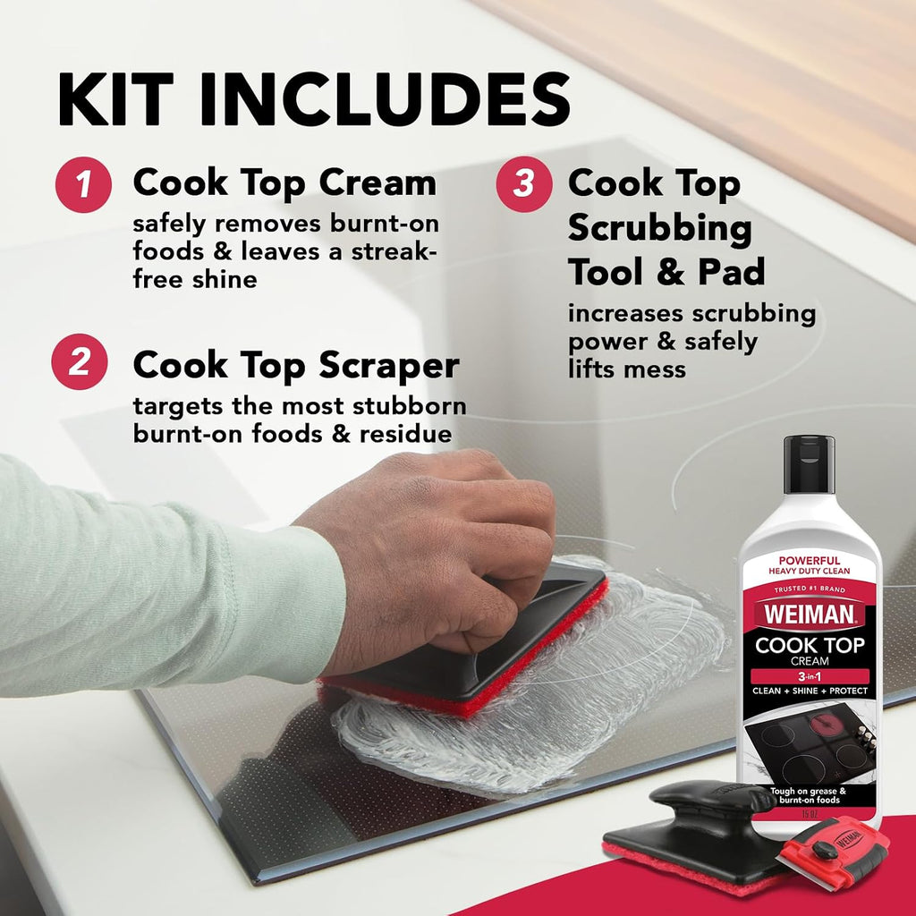 Glass & Ceramic Cooktop, Stove Top & Oven Cleaner Kit