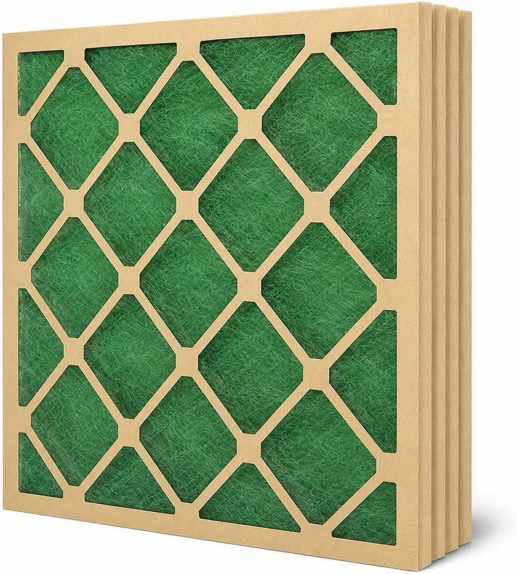 20x25x1 MERV 1 Fiberglass Furnace and AC Air Filters, 4-Pack | Disposable Replacement, Low Airflow Resistance, Up to