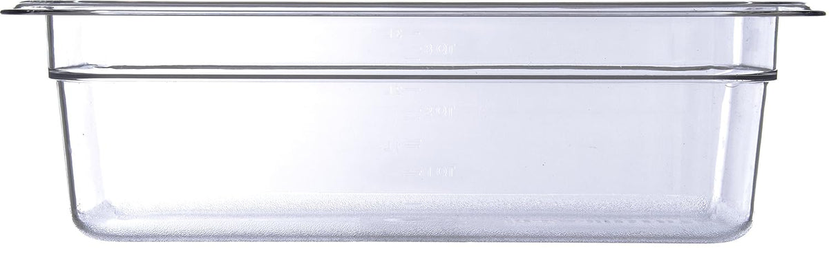 Plastic Food Pan 1/3 Size 4 Inches Deep Clear