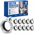 Blulu 10 Pcs Insulated Grounding Bushing with Adjustable Lay in Lug,2 "