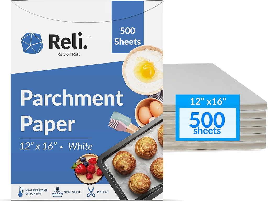 500 Pcs Parchment Paper Sheets, 12x16 in. White