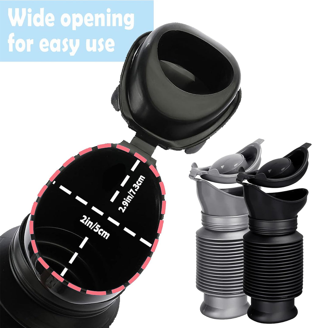 Car Travel Portable Urinal for Men and Women, Spill Proof 750 ml 2Pcs | with Disposable Bag, Portable Urine Bottle