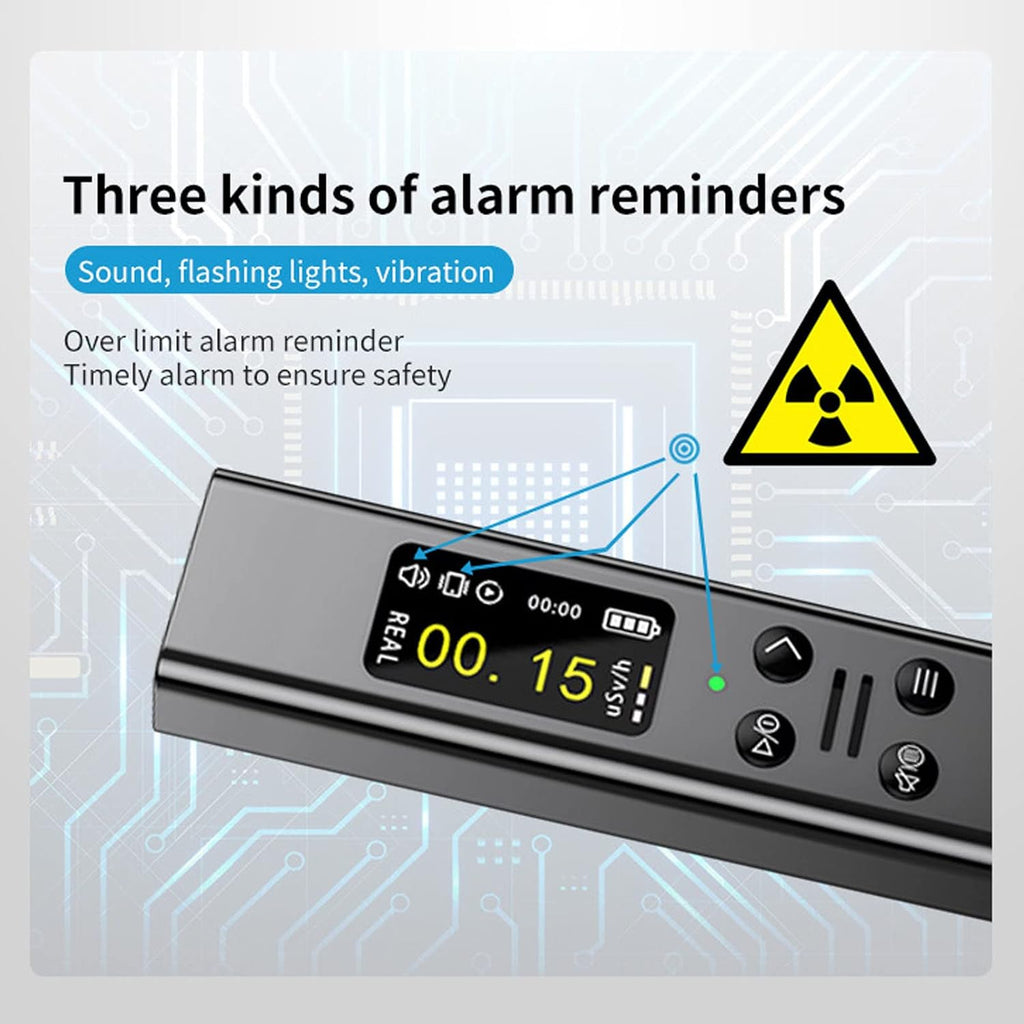 Nuclear Radiation Detector, High Sensitivity β γ X Radiation Monitor TFT Safety Alarm Handheld Radiation Dosimeter DC